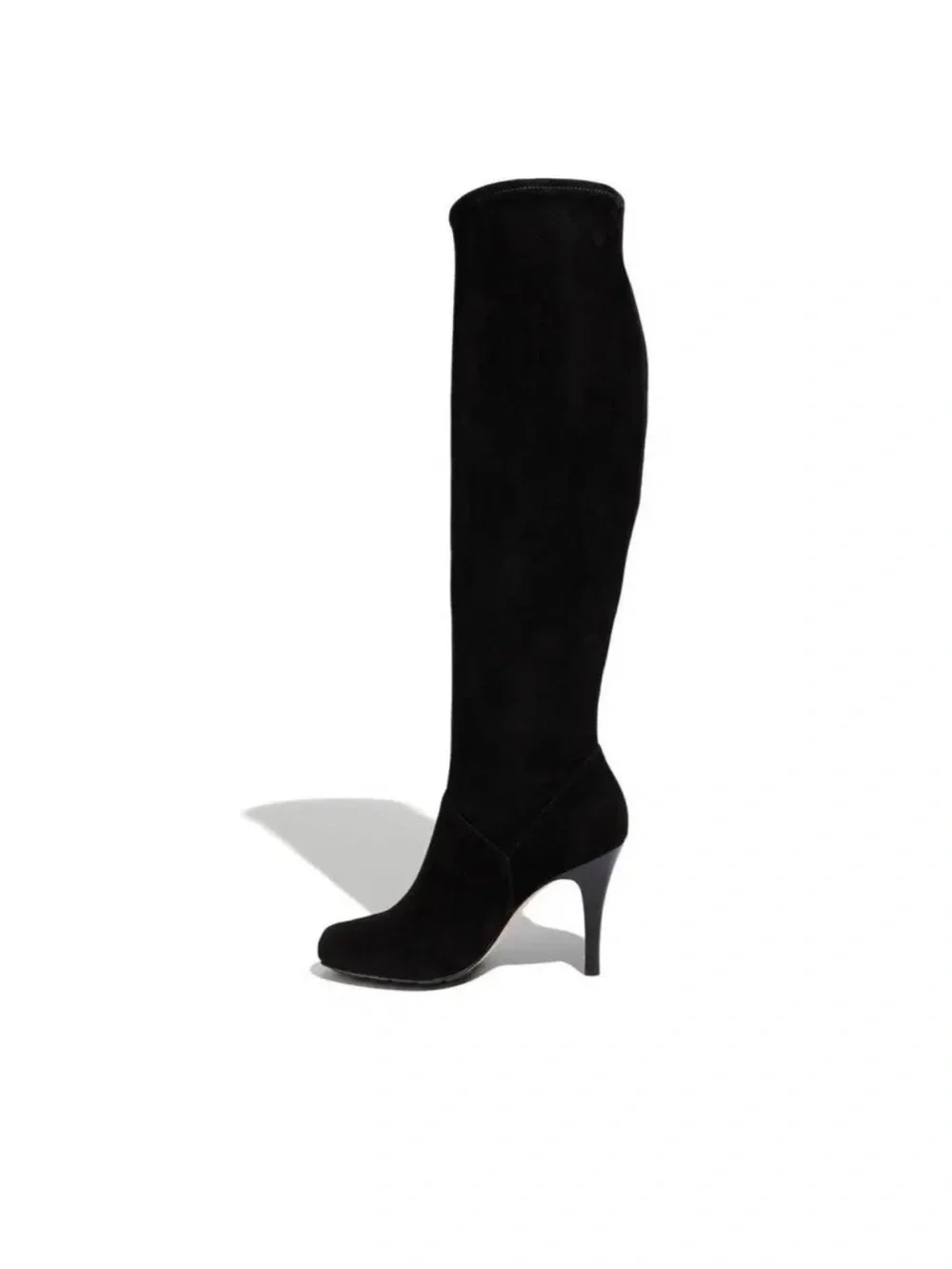 Cole Haan black suede over knee sock heeled boots